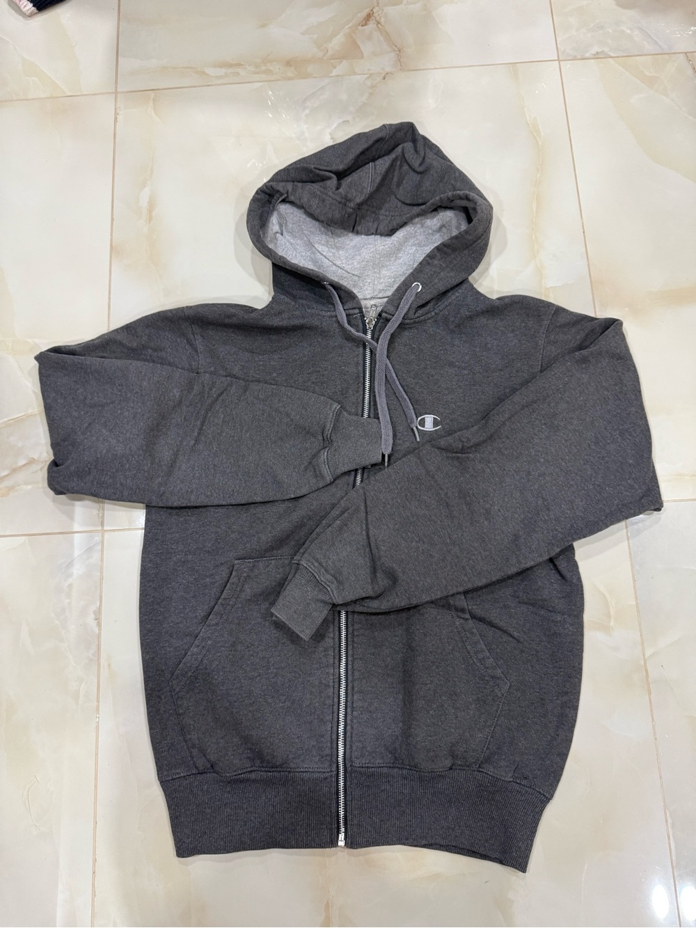 Champion Men's Dark Charcoal Full-Zip Hoodie